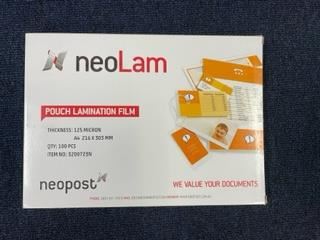 Image for GBC / NEOLAM A4 125 MICRON GLOSS LAMINATING POUCHES PACK/100 from SBA Office National - Darwin